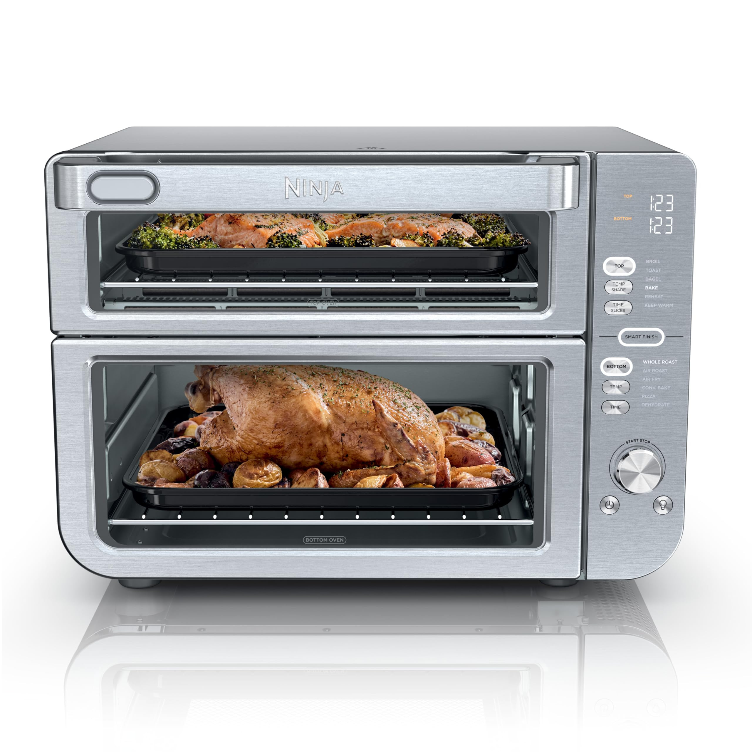 Ninja Air Fryer & Toaster Oven | Double Stack XL | Countertop Oven | 12-in-1 Fits 4.5lb Chicken &... | Amazon (US)