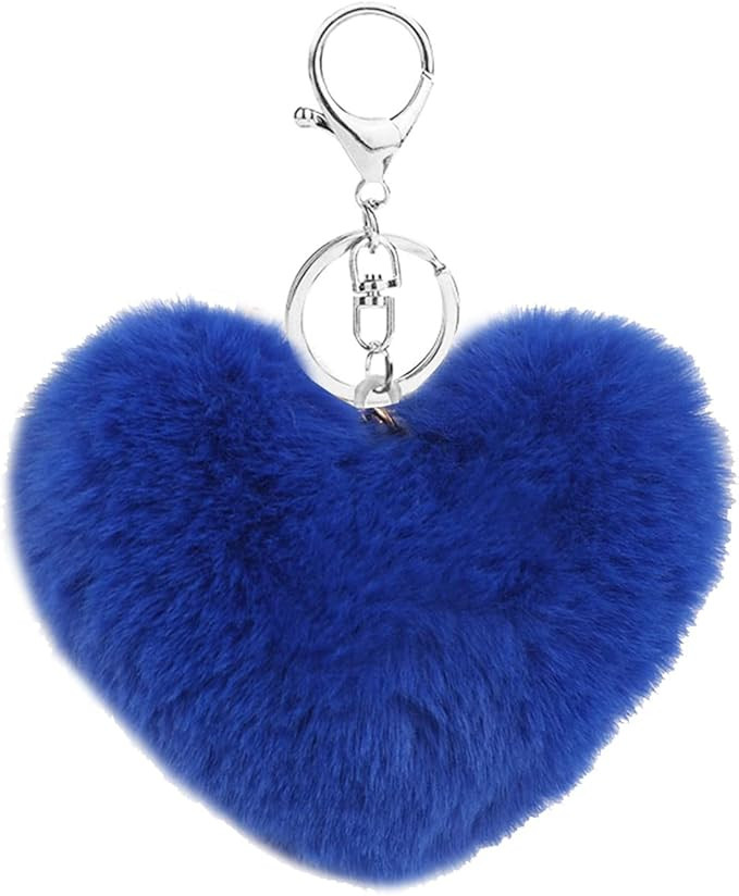 Cityelf Cute Faux Rabbit Fur Ball Pom Pom Keychain Car Key Ring Handbag Tote Bag Pendant Purse Ch... | Amazon (US)
