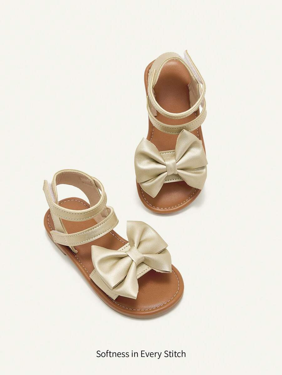 Cozy Pixies 1 Pair Cute Toddler Girls Outdoor Butterfly Decor Hook And Loop Flat Sandals, Pastora... | SHEIN