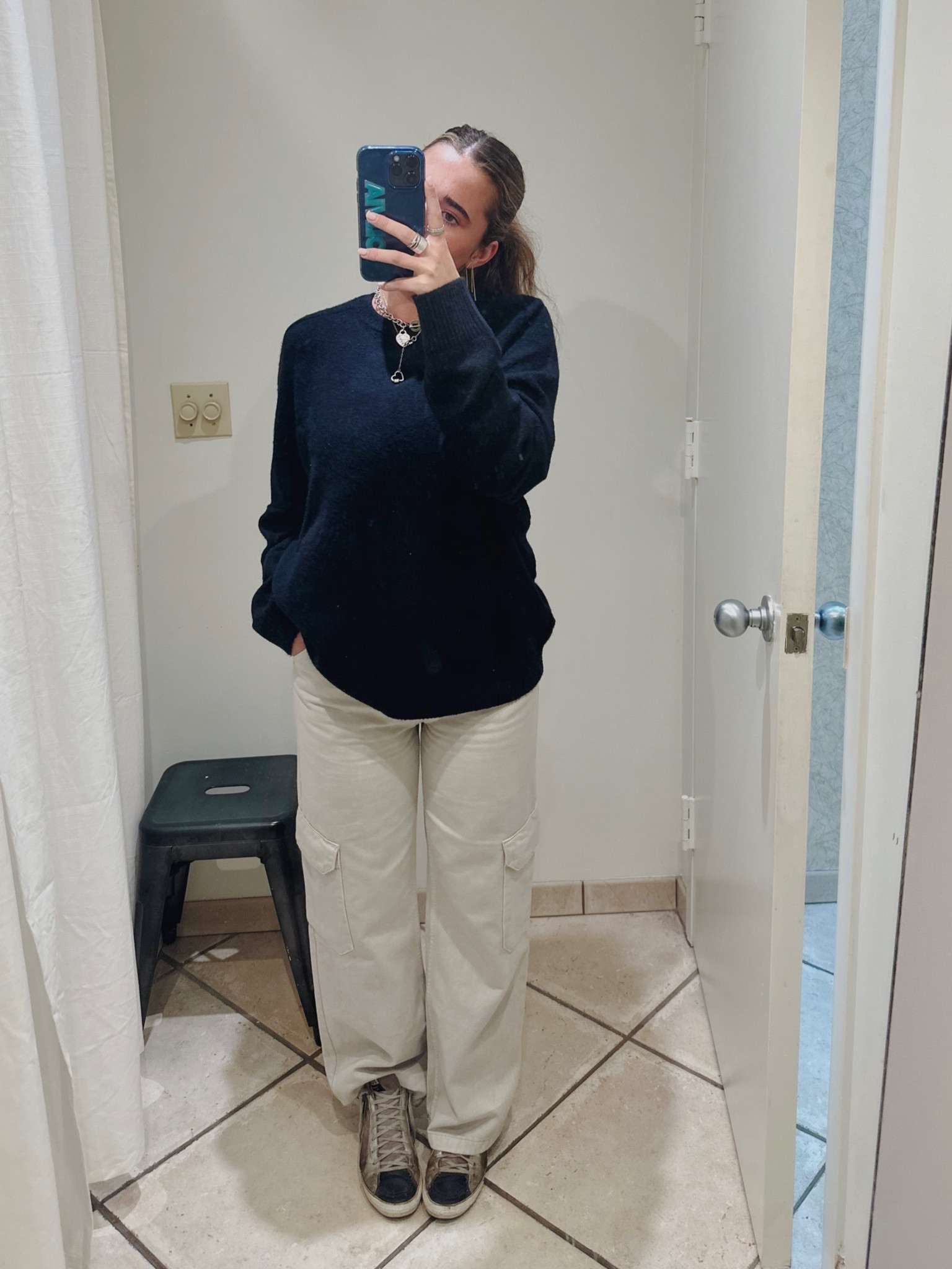 Work outfit 🖤 these goldens are olddddd but I found a cute pair that I would style with this top & pants 🥰 

#LTKworkwear #LTKstyletip #LTKGiftGuide