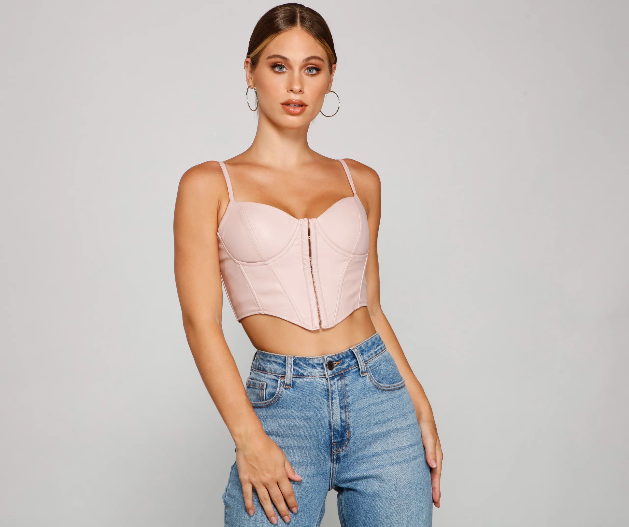 Bold Moment Faux Leather Corset Top | Windsor Stores