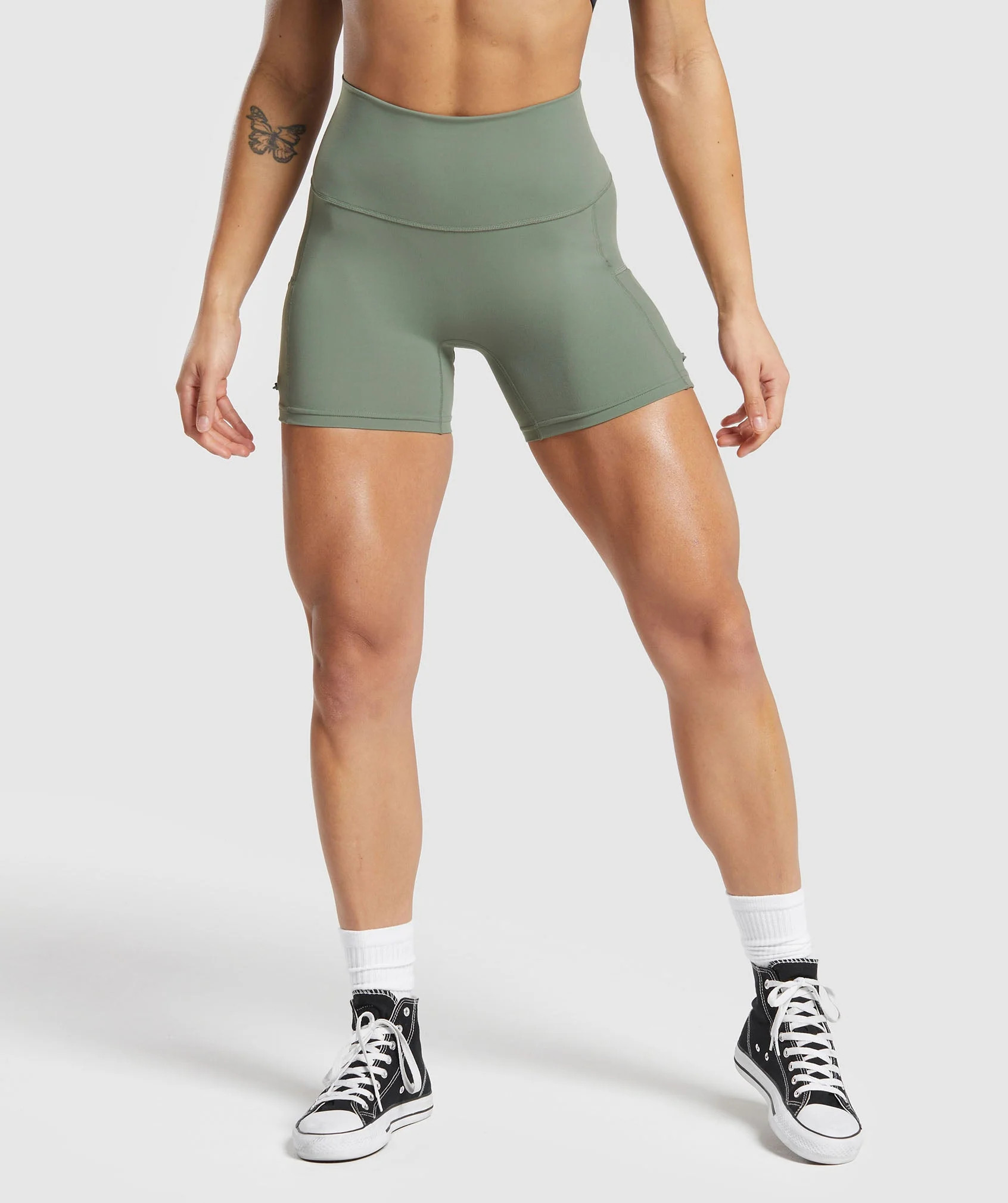 Gymshark Legacy Tight Shorts - Unit Green | Gymshark US