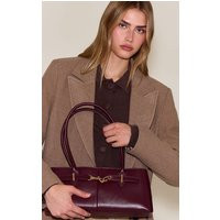 Burgundy Soft PU Shoulder Bag | PrettyLittleThing IE