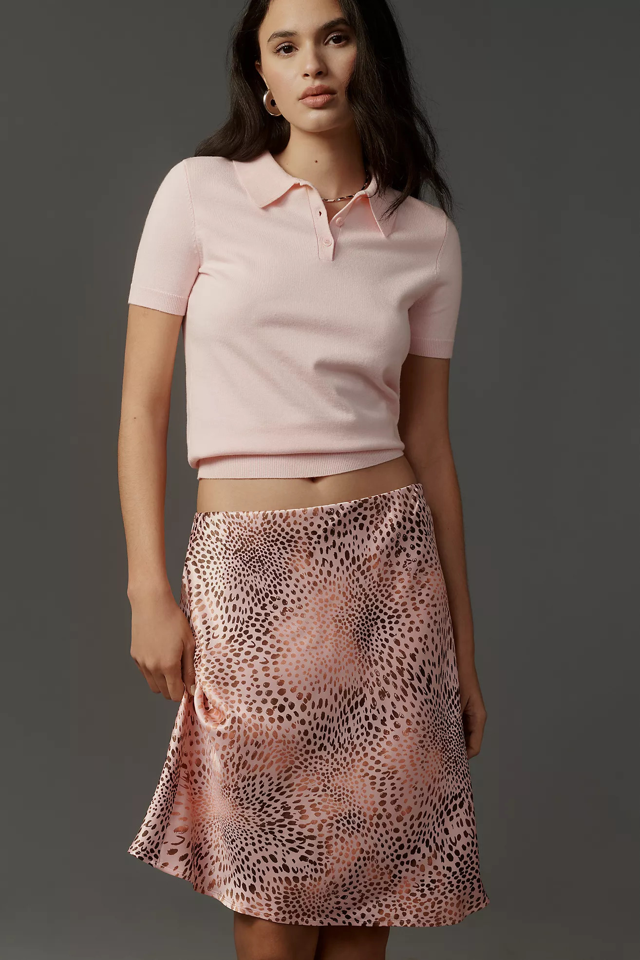 The Tilda Knee-Length Slip Skirt | Anthropologie (US)