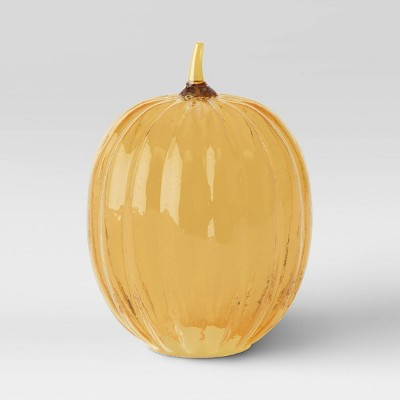 Decorative Seeded Glass Pumpkin Yellow - Threshold™ | Target