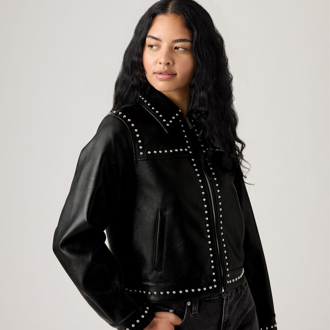 Levi's Faux Leather Studded Jacket - Women's L | Levi's US