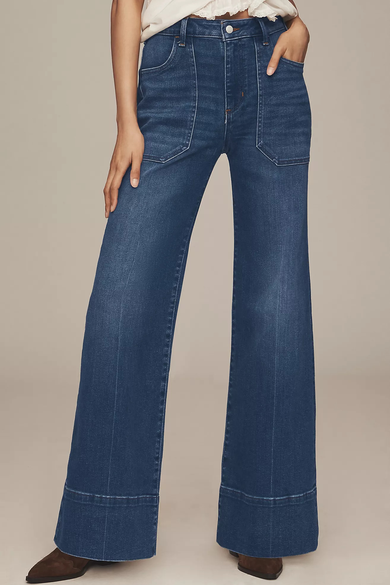 The Rylan Relaxed High-Rise Flare Jeans by Pilcro | Anthropologie (US)