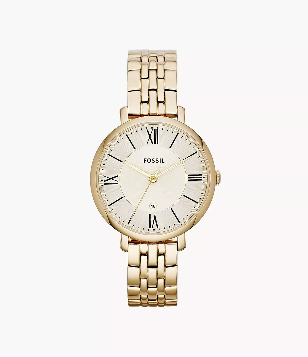 Jacqueline Gold-Tone Stainless Steel Watch | Fossil (US)