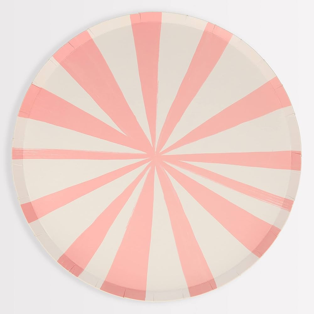 Meri Meri Pink Stripe Dinner Plates (Pack of 8) | Amazon (US)