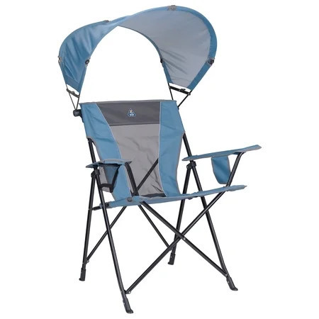 GCI Outdoor SunShade Comfort Pro Portable Folding Canopy Chair, Lichen Blue | Walmart (US)