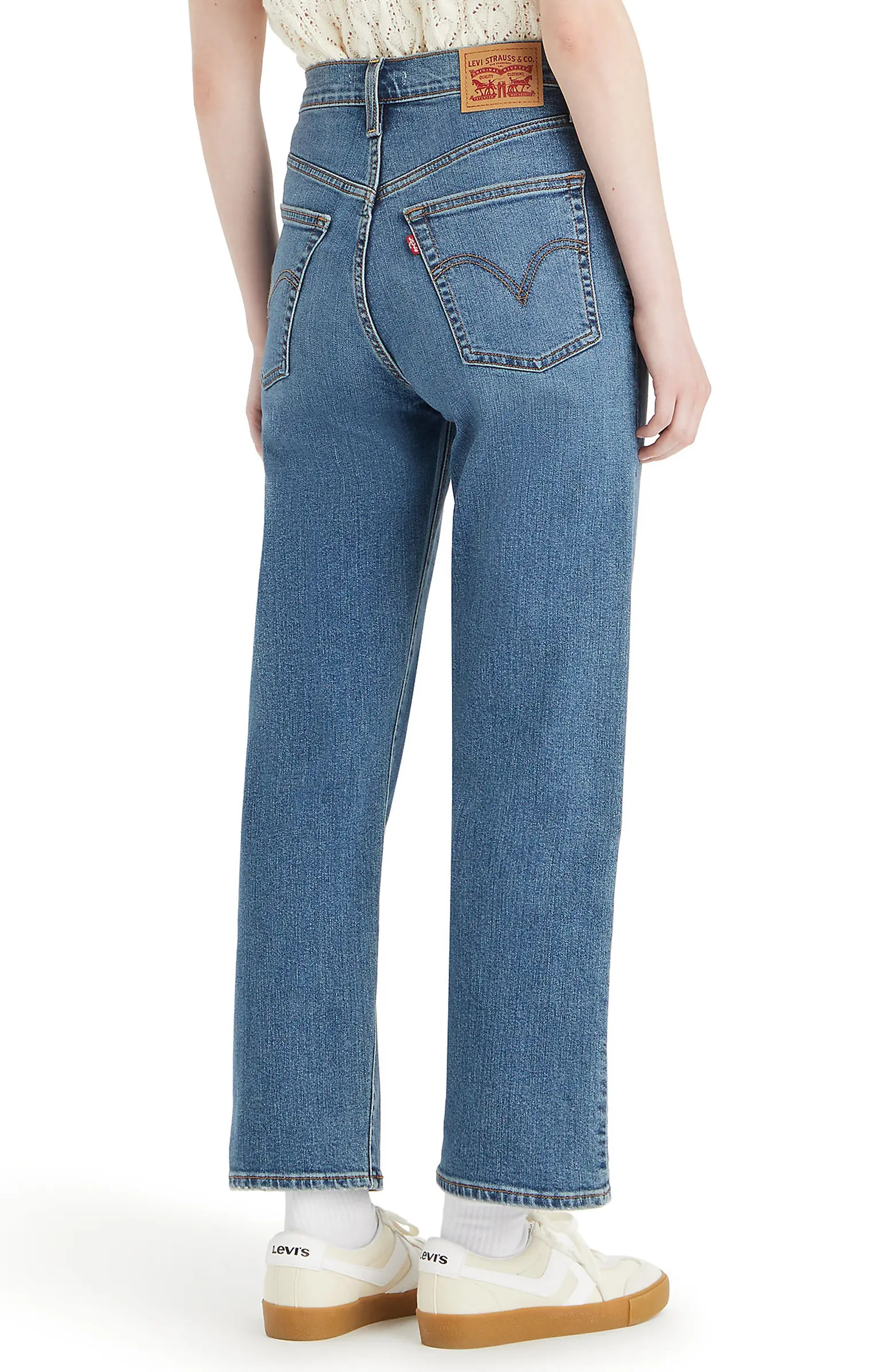 Ribcage High Waist Ankle Straight Leg Jeans | Nordstrom Rack