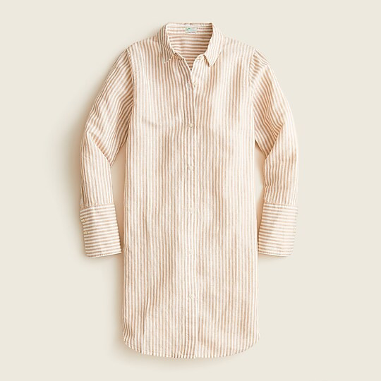 J.Crew: Cotton-linen Beach Shirt In Stripe For Women | J. Crew US