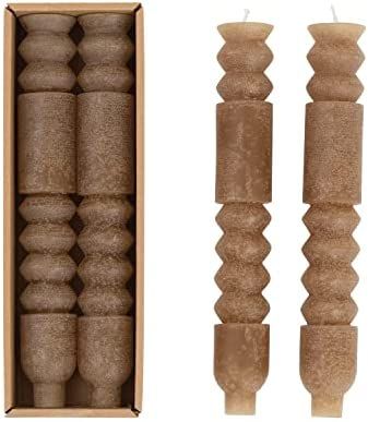 Unscented Totem Taper Candles in Box, Set of 2 | Amazon (US)
