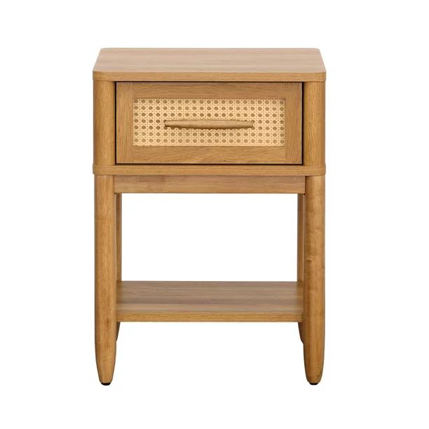 Better Homes & Gardens Springwood Caning Nightstand, Light Honey Finish | Walmart (US)