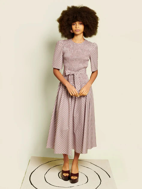 Ghospell  Zeynab Check Midi Dress | Sister Jane (UK)