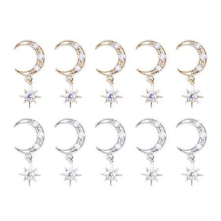 Nail Charm Alloy Nail Gems Gems for Nail Decoration 1 Set of 10 A Combination | Walmart (US)