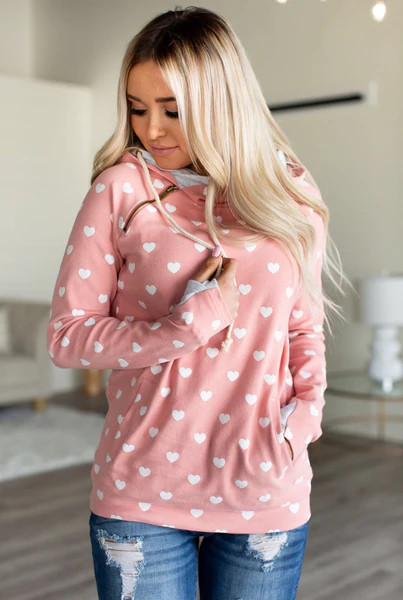 DoubleHood™ Sweatshirt - All The Heart Eyes | Mindy Mae's Market