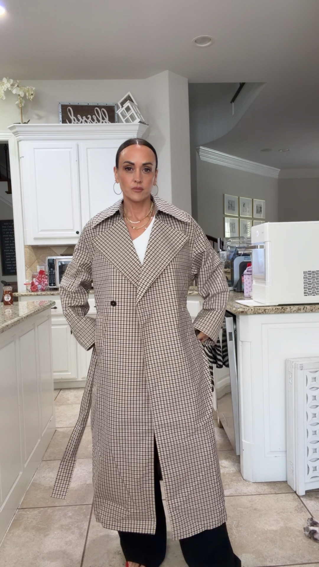 S @Zara  plaid trench and is oversized but want that for layering in the fall

#LTKootd #LTKgrwm #LTKOver40