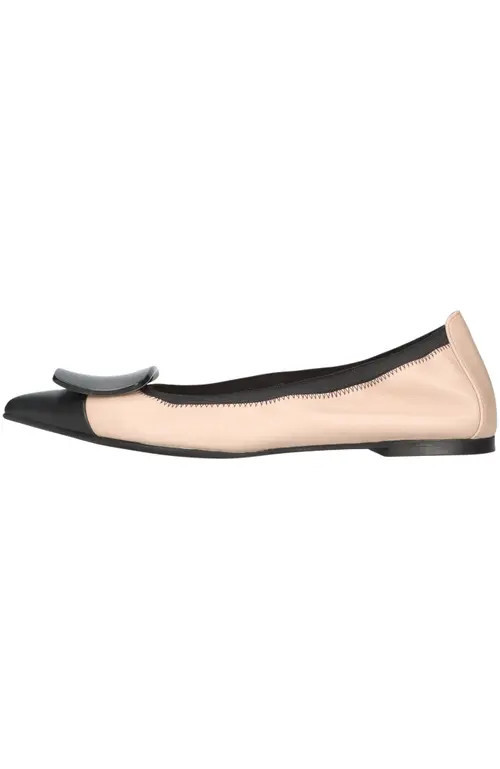 Pretty Ballerinas Pointed Toe Brooch Ballet Flat in Beige at Nordstrom, Size 40 | Nordstrom