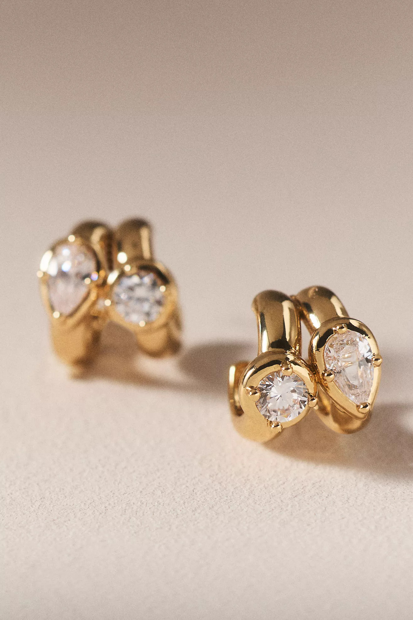 Toi et Moi Bezel Hook Earrings | Anthropologie (US)