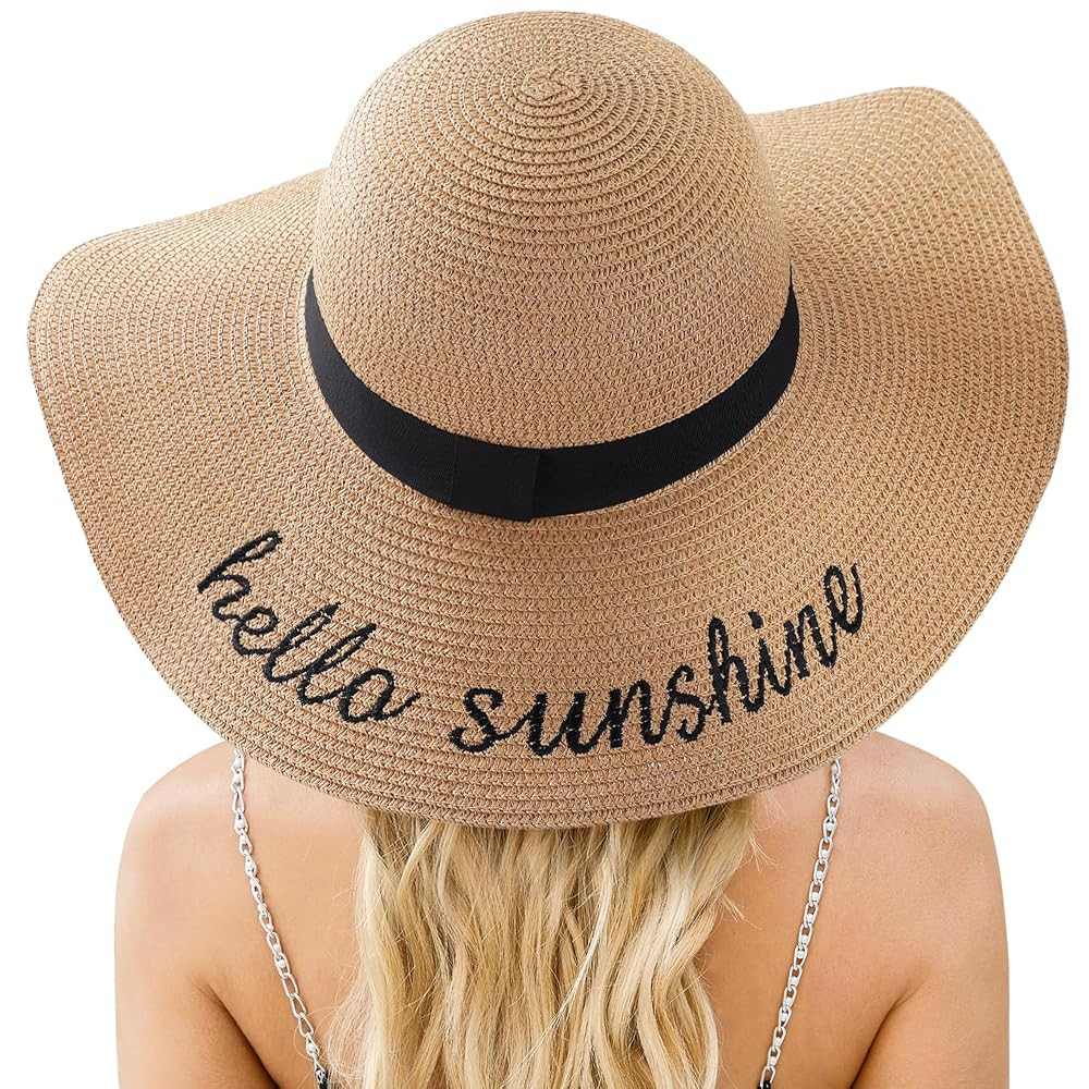 Beach Sun Hats for Women, Straw Hat for Women, Womens Sun Hat UPF 50+ UV Protection, Summer Hats ... | Amazon (US)