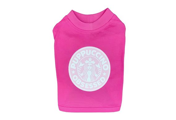 Puppuccino Dog T-Shirt | Dog Clothes | Pet Top | Small Dog Fashion | Dog Apparel | Pink | | Etsy (CAD)