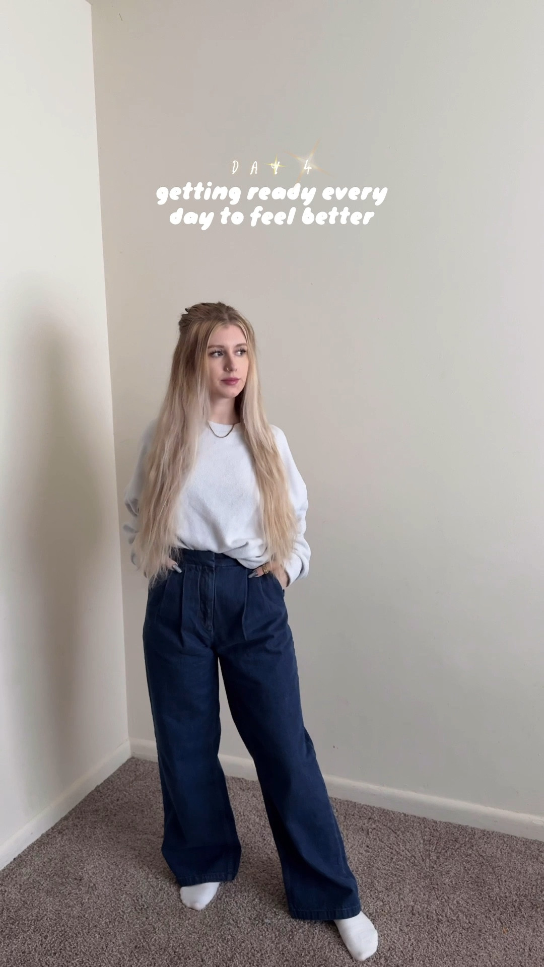 day 4 of my “getting ready every day to feel better” mini-series ☁️ 

today’s OOTD is all about comfort, confidence, and showing up for myself. getting dressed daily has been a small but powerful way to boost my mood and step into my day with intention ✨

do you get ready every day, even if you’re staying home?👇🏼 let me know in the comments!

follow along for more daily outfit inspo, cozy lifestyle rituals, and reminders to romanticize your everyday. 🧸✨

#ootd #grwm #getreadywithme #day4 #ootdideas #dailyoutfits #cozyfashion #comfortstyle #confidenceboost #mentalhealthmatters #slowfashion #mindfulstyle #selfcare #RomanticizeYourLife #OutfitCheck #DailyOutfitInspo #ComfortCreator #SoftGirlEra #CozyConfidence #SlowLivingLifestyle #OOTDChallenge #EverydayRituals #IntentionalLiving #CozyCoreAesthetic #MentalHealthRituals #PetiteStyleInspo #AlternativeStyleInspo #MillennialMomLife #HyggeLiving 

sloane tailored jeans: ‪@abercrombie‬
cropped sweater: @vspink


#LTKPetite #LTKxMadewell #LTKSaleAlert