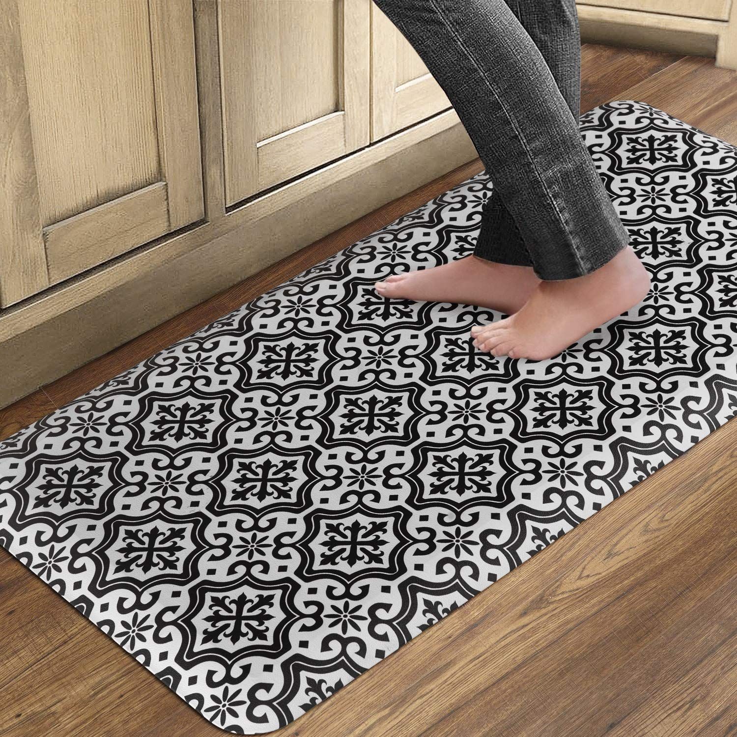 QSY Home Kitchen Anti Fatigue Floor Comfort Mats 20x39x3/4-Inch Non Skid Thick Cushioned Rugs for St | Amazon (US)
