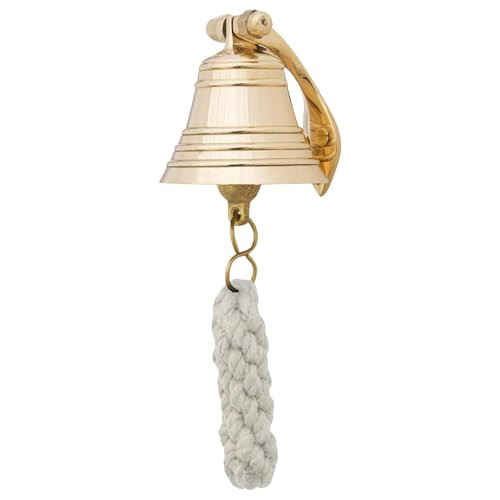 2" Polished Brass Bell Quality Marine Wall Mounted Ship Hanging Bell Perfect for Dinner, Indoor, Outdoor, School, Bar, Reception, Last Order & Church by The Metal Magician | Amazon (US)
