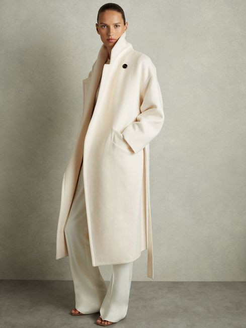 Bridget
                Wool-Blend Blindseam Coat | Reiss UK