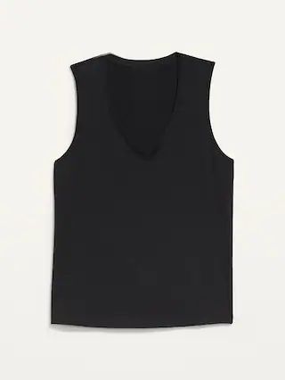 Sleeveless V-Neck EveryWear T-shirt for Women | Old Navy (US)
