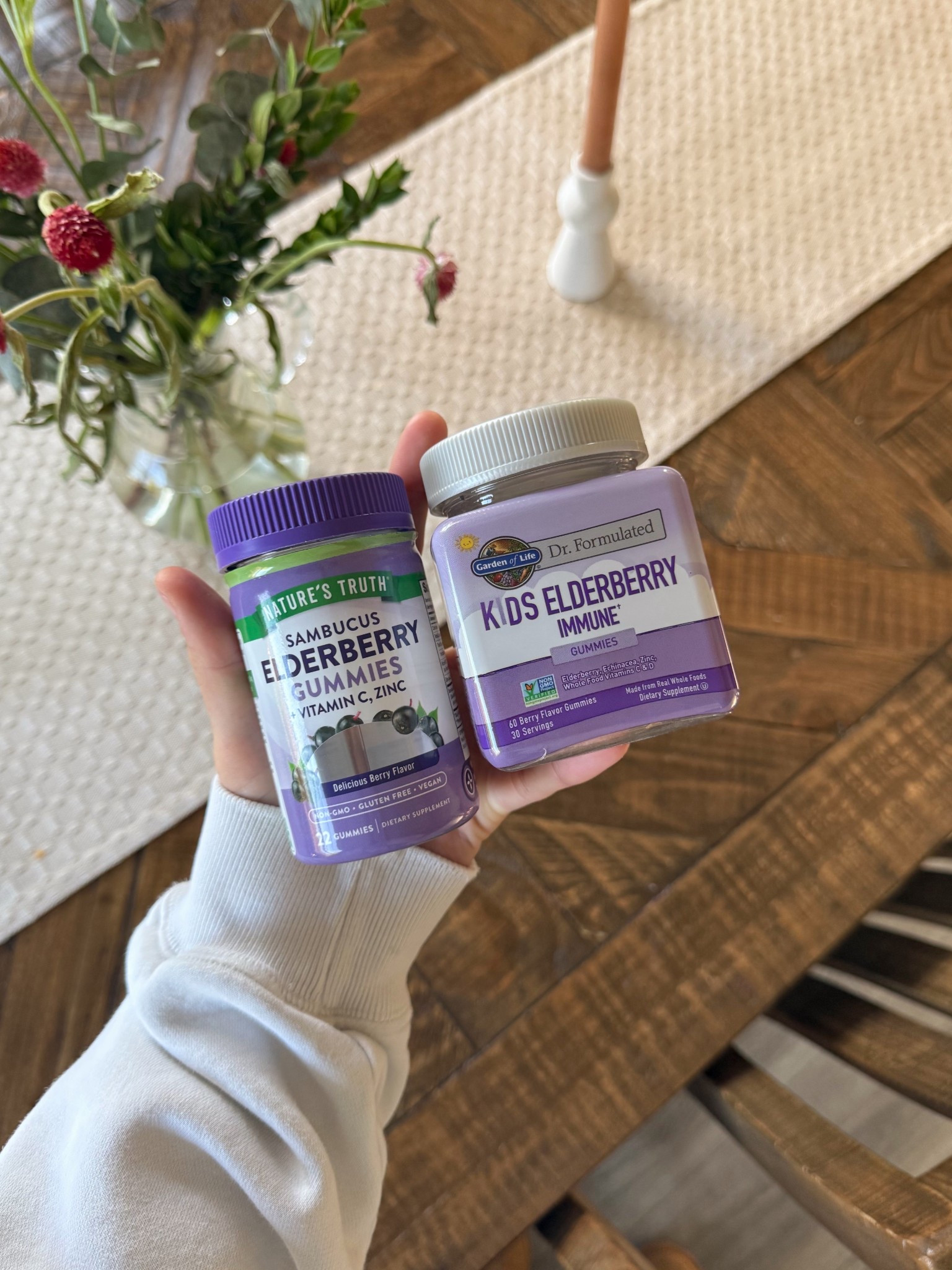 Harper and I have been taking and loving these elderberry immune gummies each morning! Perfect as we all approach sick season! 