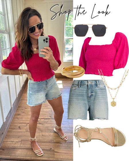 Shop the look summer outfit inspo! 
Top from Target, Time and Tru shorts from Walmart, Amazon accessories 

#LTKFindsUnder50 #LTKStyleTip #LTKSeasonal