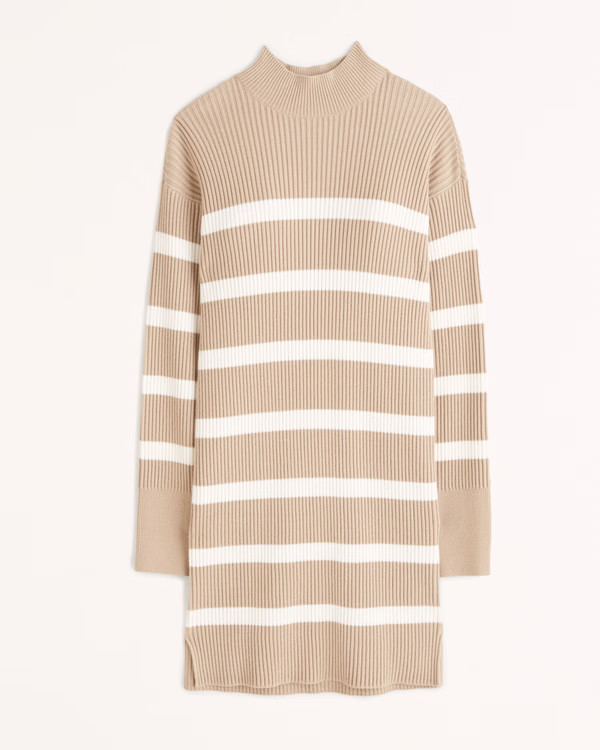 Long-Sleeve Mockneck Mini Sweater Dress | Abercrombie & Fitch (US)