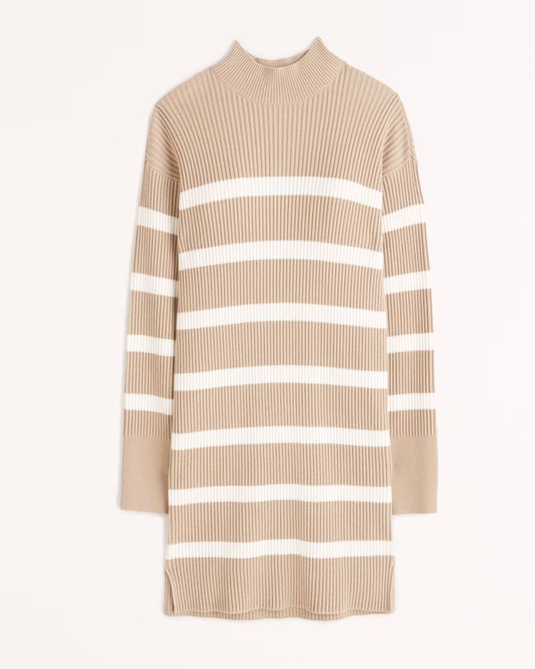 Women's Long-Sleeve Mockneck Mini Sweater Dress | Women's New Arrivals | Abercrombie.com | Abercrombie & Fitch (US)