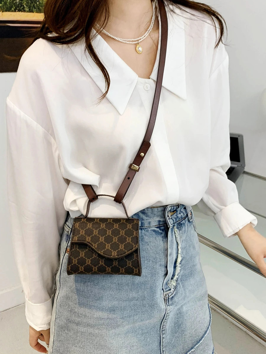 Mini All Over Print Square Bag | SHEIN