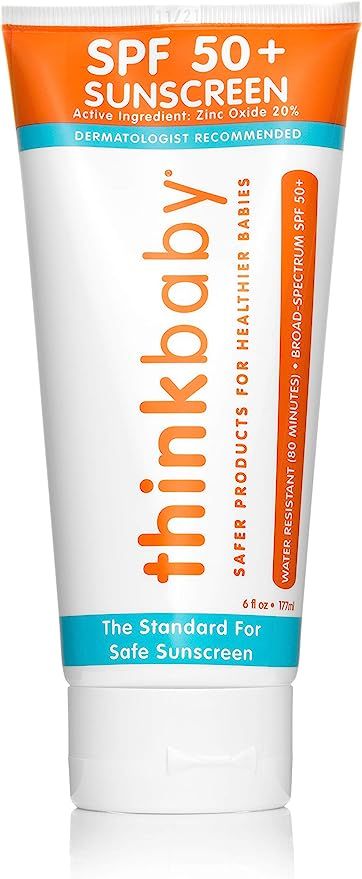 Thinkbaby SPF 50+ Baby Sunscreen – Safe, Natural Sunblock for Babies - Water Resistant Sun Crea... | Amazon (US)