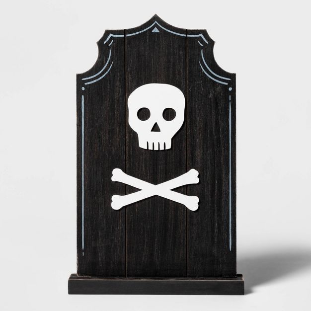 Falloween Small Skull and Bones Halloween Decorative Tombstone - Hyde & EEK! Boutique™ | Target