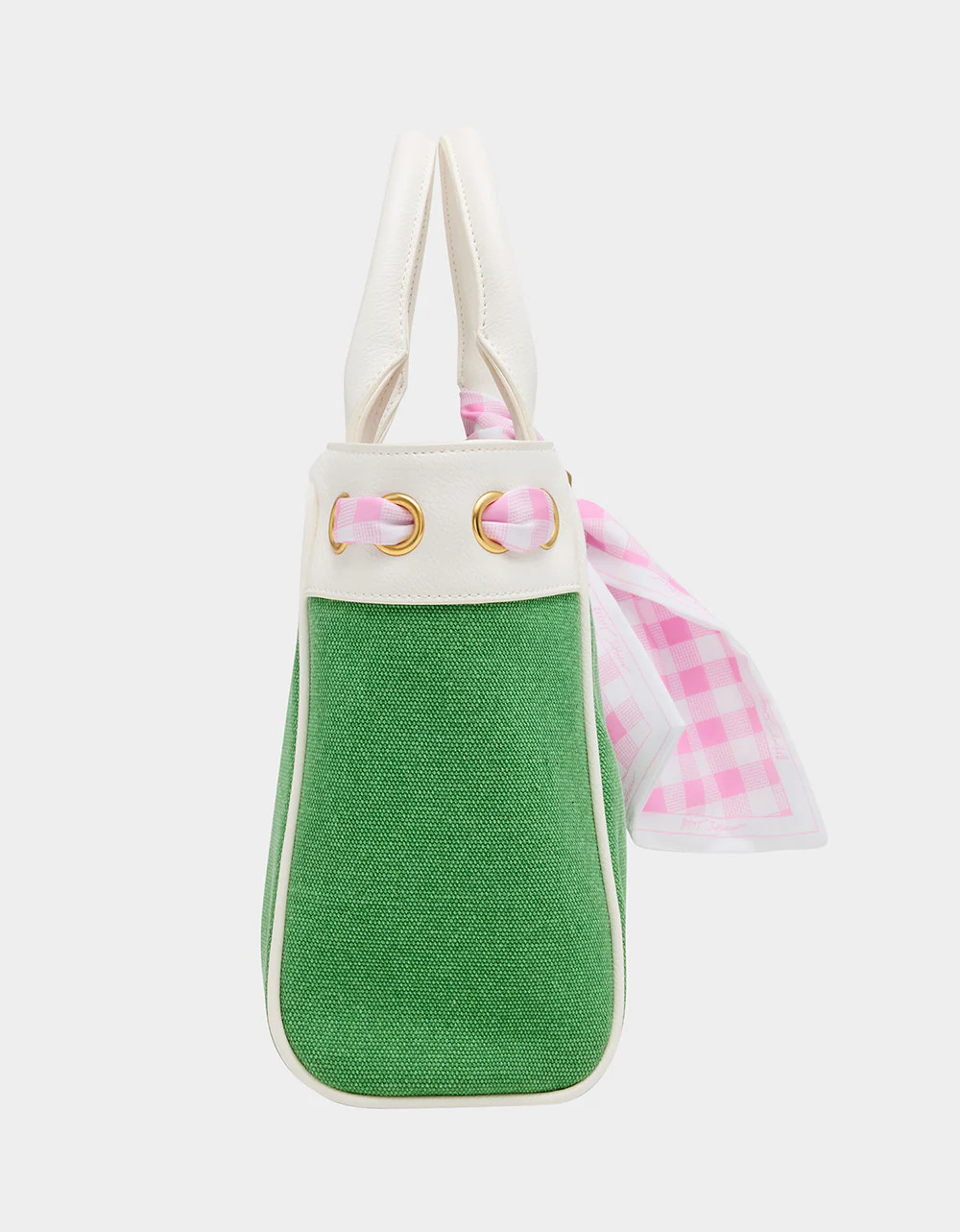 TALK BIRDIE TO ME SATCHEL GREEN Golf-Themed Scarf Detail Women's Satchel Handbag | Betsey Johnson