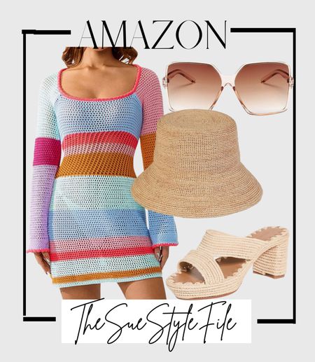 Sized up to a large in the coverup. Summer fashion. Barbie core. Barbie outfit. Coverup. Swimsuit. Beach vacation. Beach hat 

#LTKsalealert #LTKswim #LTKFind