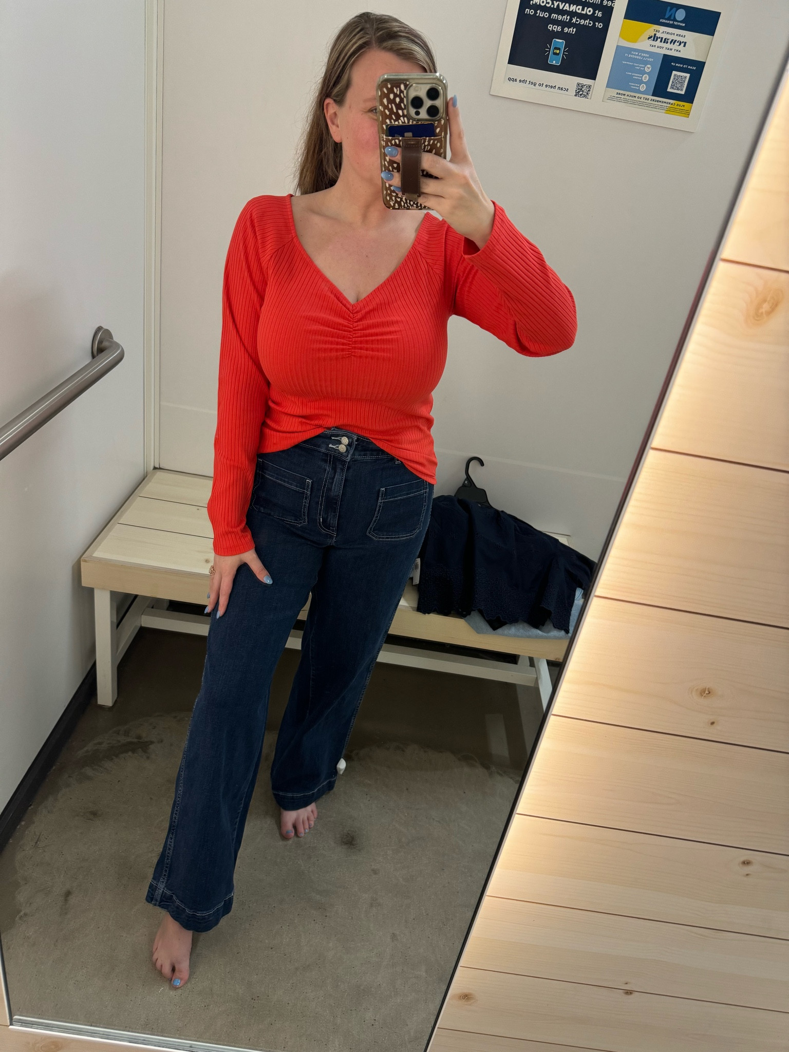 Ribbed Sweater | Wide Leg Denimm