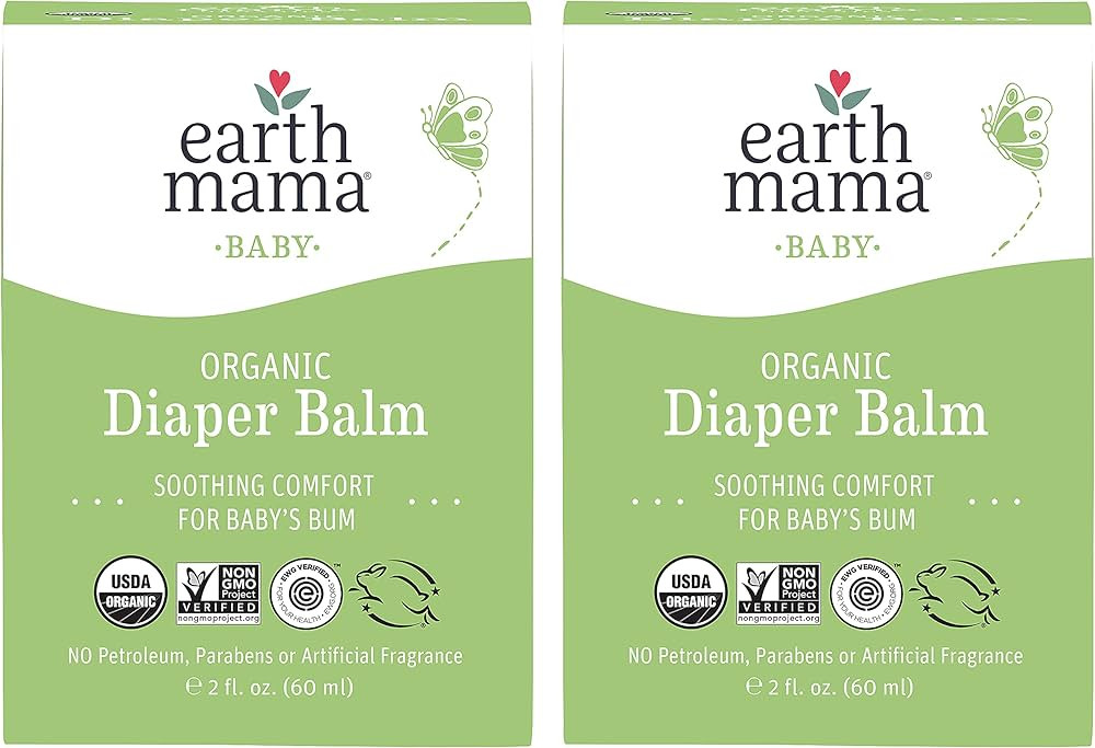Earth Mama Organic Diaper Balm 2-Ounce | Diaper Cream for Baby | EWG Verified, Petroleum & Artifi... | Amazon (US)