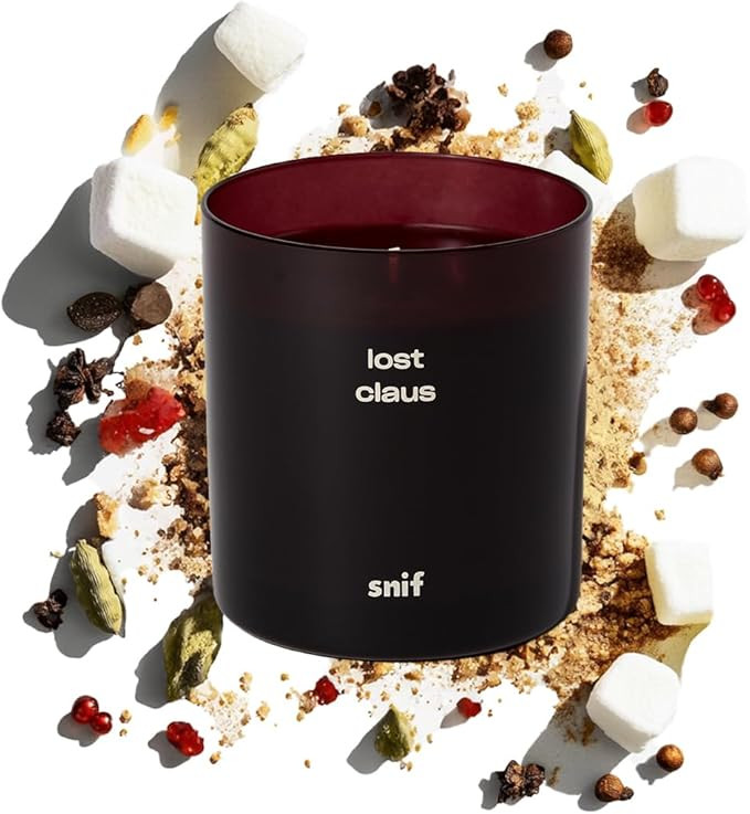 Lost Claus Scented Holiday Candle by Snif, Spicy, Gourmand, Woody Scent, 50+ Hours, 100% Cotton F... | Amazon (US)
