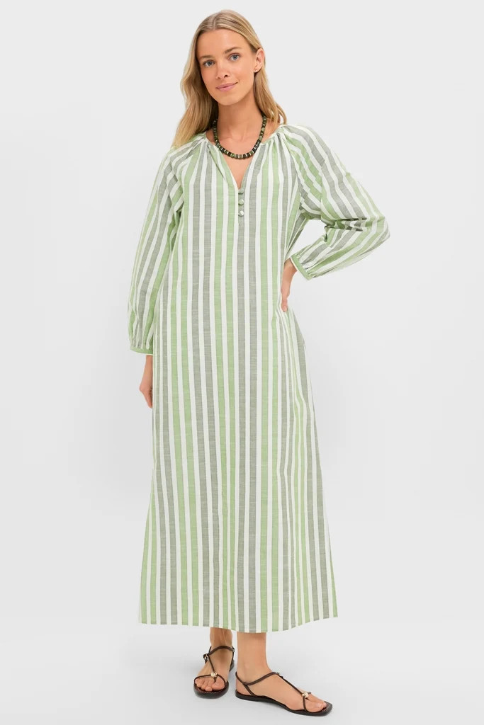 Lime Stripe Maryse Caftan | Tuckernuck (US)