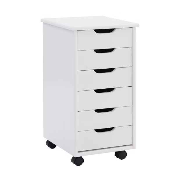Cary 6 Drawer Rolling Storage Cart - Linon | Target