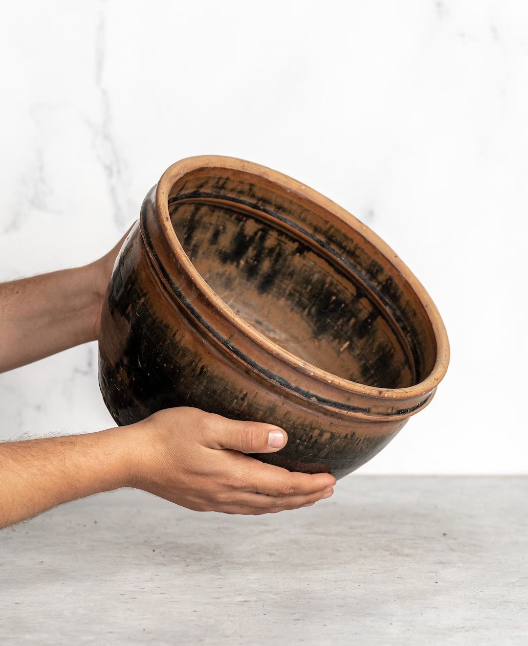 Vintage Hand Thrown Glossy Ceramic Bowl (Free Shipping) | Etsy (US)
