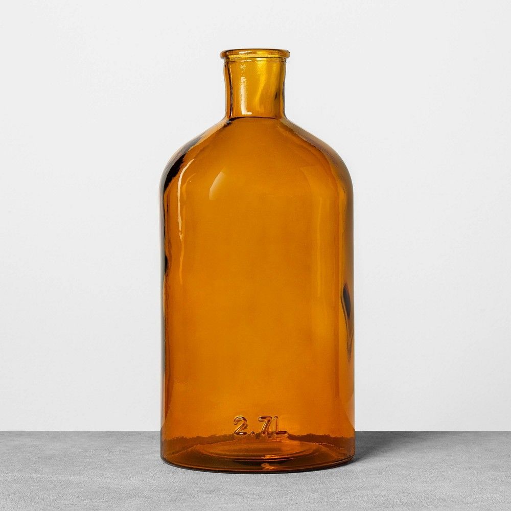 2.7L Long Neck Bottle Amber - Hearth & Hand with Magnolia, Yellow | Target