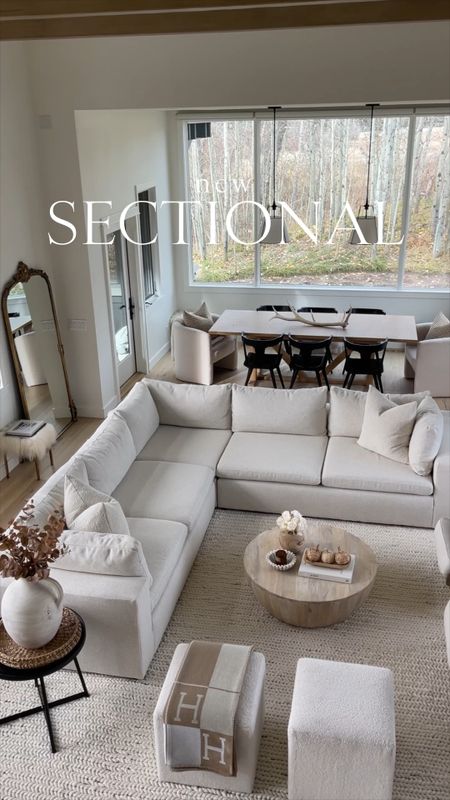 HOME \ new sectional FTW🥇 I wanted something lighter (but not white), very comfortable and a bit bigger for the space! Here she is!😍 

FABRIC deets: performance boucle in oatmeal 🤍

Sofa
Couch 
Living room 

#LTKhome #LTKVideo