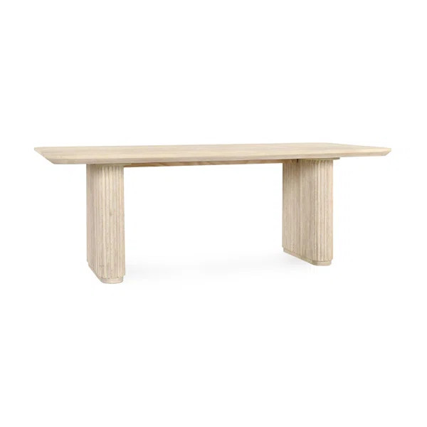 Vander 84" Wood Dining Table In Oak Cream Finish | Perigold