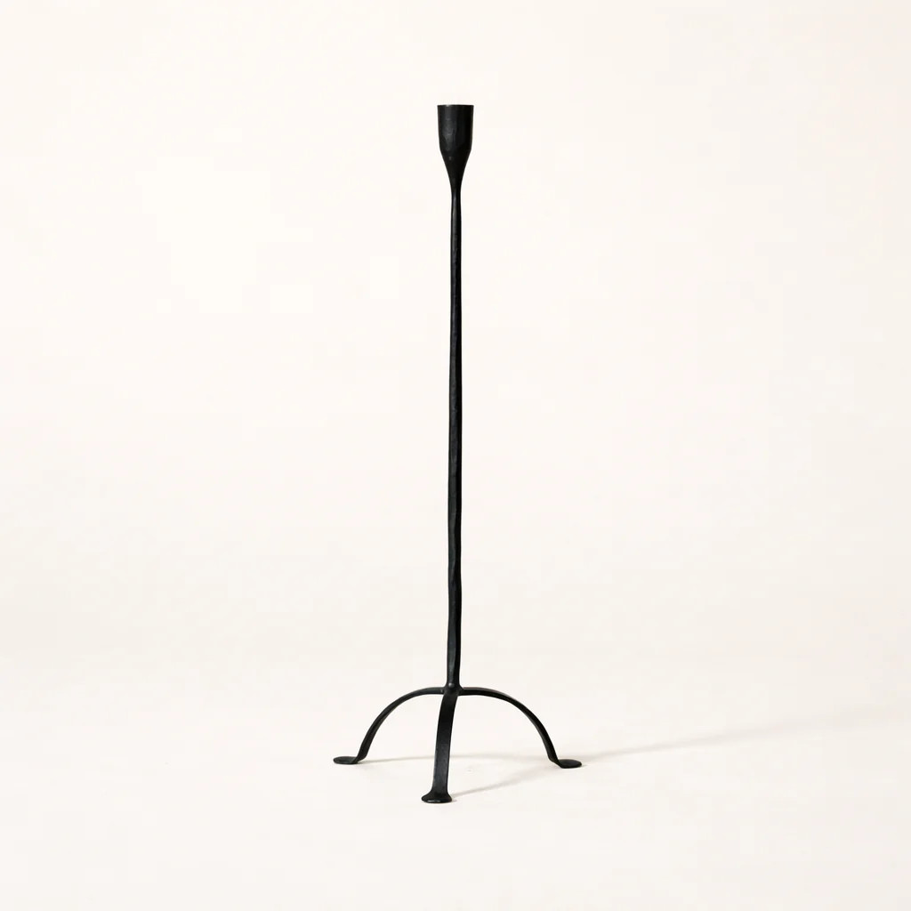 Hand-Forged Cast Iron Footed Taper Holder | By Luxe B Co. | luxe bCO